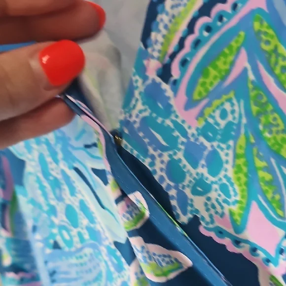 Lilly Pulitzer Kessler Wrap Dress In Macaw Blue - Picture 4 of 6